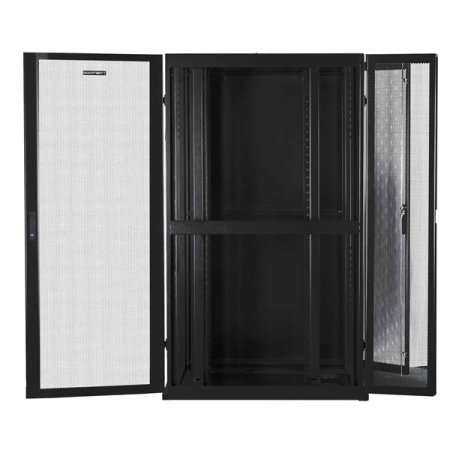 Фото SMARTWATT Серверный шкаф Rack S-Series 42U 800x1200мм, двери с перфорацией, боковые панели 4шт и ролики в комплекте, черный (4512020620016)