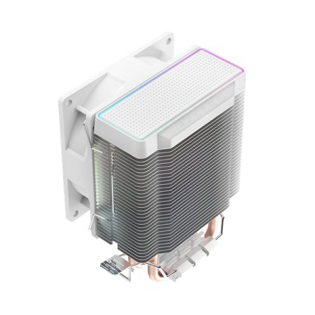 Фото Ocypus Gamma A20 WH ARGB, 92mm FARGB FAN, Top FARGB Panel, 2 HEAT PIPES, 3-PIN, 1900 RPM, 21DBA, HYDRO BEARING, LGA115X/1200/1700/18XX, AM4/AM5