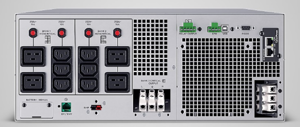 Фото CyberPower OL10KERTHD Online 10000VA/10000W USB/RS-232/Dry/EPO/SNMPslot/BM/ENV/RJ11/45/EBM (6 IEC С13, 4 IEC C19, terminal)