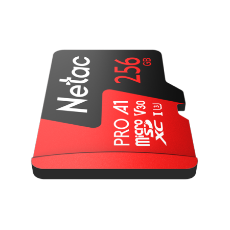 Фото Netac P500 Extreme PRO 256GB MicroSDXC V30/A1/C10 up to 100MB/s, retail pack with SD Adapter