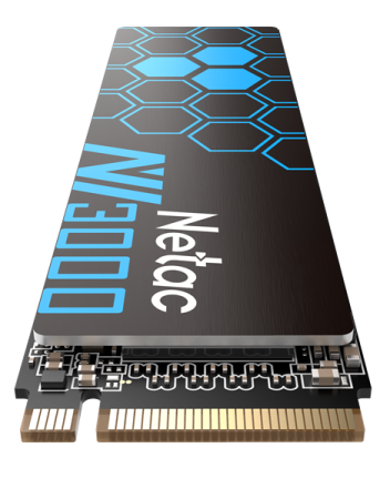 Фото Netac SSD NV3000 1TB PCIe 3 x4 M.2 2280 NVMe 3D NAND, R/W up to 3100/2100MB/s, IOPS(R4K) 220K/160K, TBW 600TB, with heat sink, 5y wty