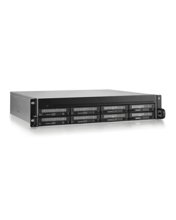 Фото TerraMaster U8-500 Plus 2U 10C 1,7(4,7)GhzCPU/16Gb(64)/RAID0,1,10,5,6,JBOD/up to 8 HS SATA(3,5'/2,5')/2xM.2 2280 NVMe/3xUSB3.2 1xUSB Type-c/HDMI/2x10GbE RJ-45/iSCSI/1xPS/1YW/no rails