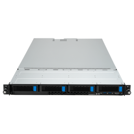 Фото ASUS RS501A-E12-RS4: 1U, 1x AMD EPYC 9004/9005 SP5 (TDP 360–400W), 24x DDR5 RDIMM (up to 3TB), 4x 2.5/3.5 SATA/U.2, 2x M.2 , 3x PCIe 5.0 + OCP 3.0, 2x 1GbE, 2x 1600W PSU
