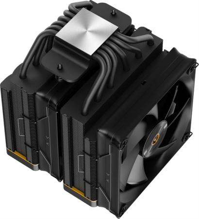 Фото Ocypus Iota A62 BK, 2x120mm FAN, Display Panel, 6 HEAT PIPES, 4-PIN PWM, 500-2000 RPM, 29DBA, FDB, LGA115X/1200/1700/18XX, AM4/AM5