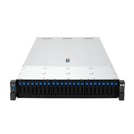 Фото Asus RS720A-E13-RS24G, 2xSocket SP5, 24xDDR5, 24x2.5 (8x NVMe + 16x NVMe/SATA/SAS*) HS, 2xM.2-PCI-E, ASMB12-iKVM, PSU 2x 3200W