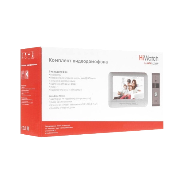 Фото Комплект аналогового видеодомофона HIWATCH DS-D100KF