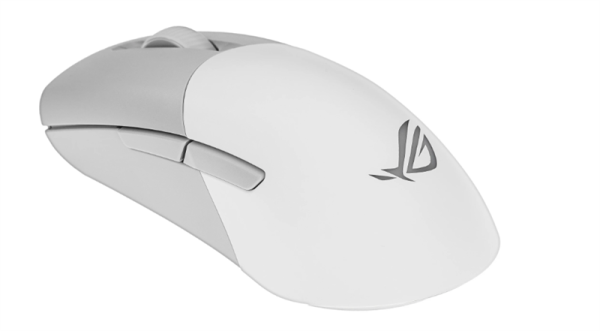 Фото ASUS ROG KERIS WIRELESS AIMPOINT, 75g, 2.4GHz RF, Bluetooth 5.1, 36K DPI sensor, 5 Programmable Button, White