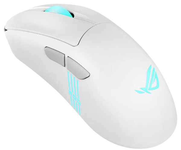 Фото ASUS ROG KERIS II ORIGIN, 54g, Wired, 2.4GHz RF, Bluetooth 5.1, 42K DPI sensor, 5 Programmable Buttons, White