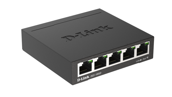 Фото D-Link Неуправляемый коммутатор, 5x1000Base-T, корпус металл