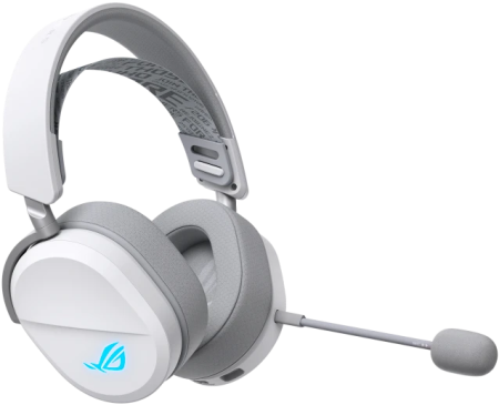 Фото ASUS ROG PELTA, USB-C, 2.4GHz, Bluetooth, 309g, 20Hz~20kHz, RGB Lighting, White