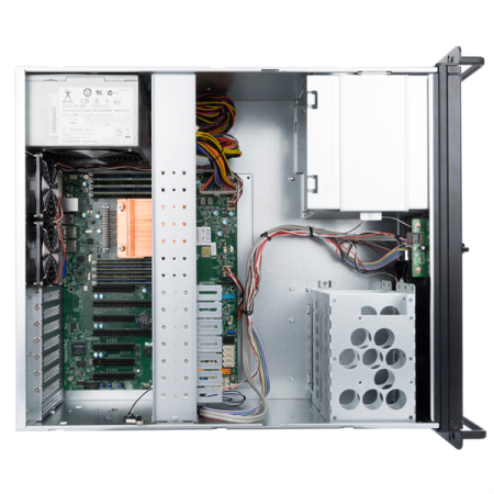 Фото InWin IW-R400-01N ________________ /USB3.0*2/Rear fan 8025mm 4200RPM*2/Front fan 8025mm 4200RPM*2/Front door/Air filter for front door/SK35-02