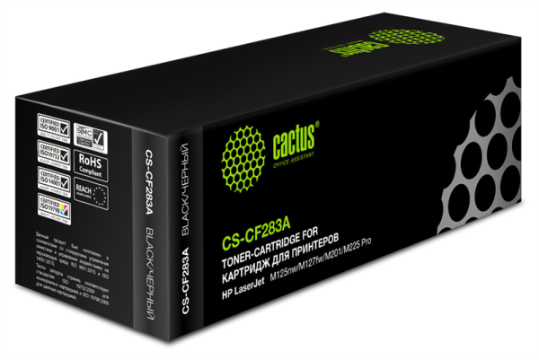Фото Cactus CS-CF283A CF283A черный (1500стр.) для HP LJ Pro M125nw/M127fw