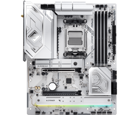 Фото ASROCK X870 STEEL LEGEND WIFI, AM5, X870, 4*DDR5, 4*SATA, 3*M.2, 4*USB 2.0, 5*USB 3.2, 2*Type-C, 2*PCIx16, 1*M.2 (Key E), HDMI, ATX
