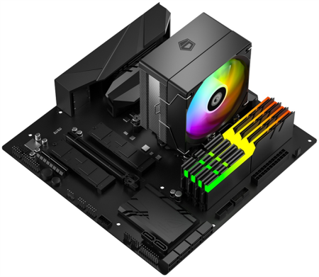 Фото ID-COOLING SE-903-XT V2 ARGB LGA1851/1700/1200/115X/AM5/AM4 (30шт/кор, TDP 150W, PWM, 3 тепл.трубки прямого контакта, FAN 100mm, Addressable RGB LED) RET