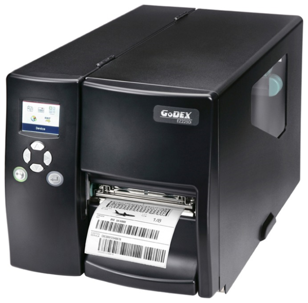 Godex TT EZ-2250i, 203 dpi, 4", 7 ips, color LCD, RS232/USB/TCPIP+USB HOST, 1" core ribbon, P/N 011-22iF32-000/011-22iF02-001/011-22iF02-000
