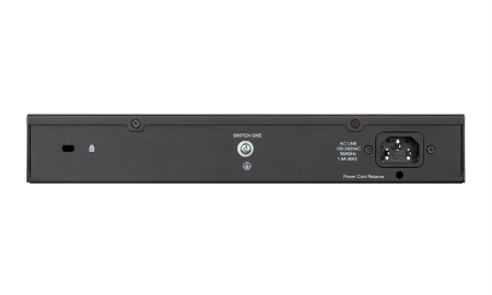 Фото D-Link Настраиваемый L2 PoE-коммутатор, 24х1000Base-T (12х1000Base-T PoE), PoE-бюджет 100 Вт