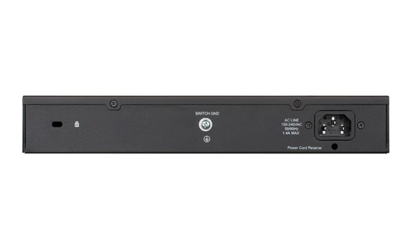 Фото D-Link Настраиваемый L2 PoE-коммутатор, 24х1000Base-T (12х1000Base-T PoE), PoE-бюджет 100 Вт