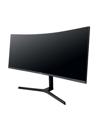 Фото 34'' IRBIS NOBLEVIEW 34 LED Monitor Curved 3440x1440, 21:9, VA, 400 cd/m2, 4000:1, 3ms, HDMI, DP USB-C(65W) USB-Ax2 USB-B 165Hz Speak Tilt Height Swivel внешн. Бп VESA Black 3y (China)