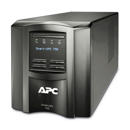 APC Smart-UPS 750VA/500W, Line-Interactive, LCD, Out: 220-240V 6xC13, SmartSlot, USB, HS User Replaceable Bat, Black, 1 year warranty (REP: SMT750I)