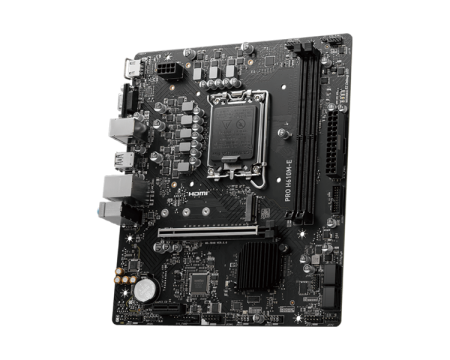 Фото MSI PRO H610M-E DDR5 s1700,2DDR5,1PCI-Ex16,1PCI-Ex1,1M.2,4SATA3.0,4USB3.2Gen1, mATX,RTL