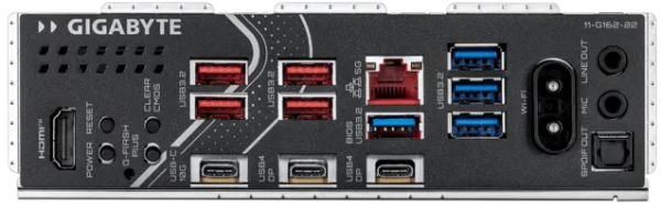 Фото GIGABYTE X870E EAGLE X3D WIFI7, AM5, X870, 4*DDR5, 4*SATA, 4*M.2, 5*USB 3.2, Type-C, 3*PCIx16, HDMI, ATX