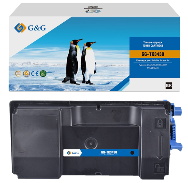 Тонер-картридж G&G GG-TK3430 TK-3430 черный (25000стр.) для Kyocera Ecosys PA5500X/MA5500ifx