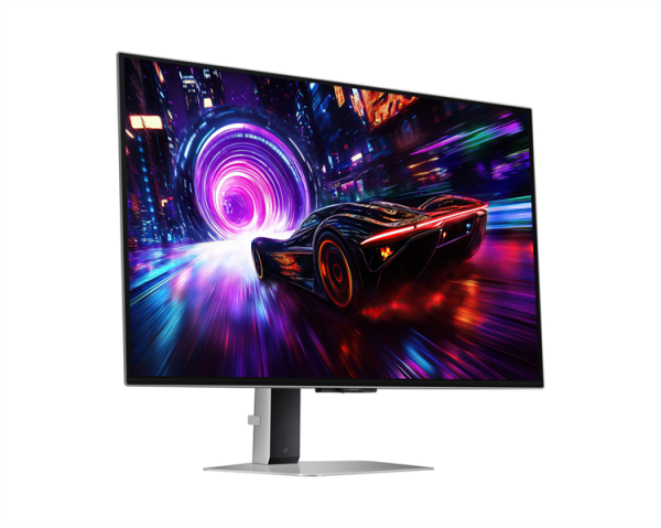 Фото Samsung 32" Odyssey OLED G8 G81SF S32FG812SI OLED 16:9 3840x2160x240Hz 0,03ms 260cd 1М:1 1,07 млрд 178/178 DP; HDMI; USB3.2 Gen1 x2 Tilt Swiv HAS Pivot БП внешн VESA Silver