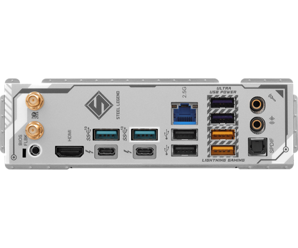 Фото ASROCK Z890 STEEL LEGEND WIFI, LGA1851, Z890, 4*DDR5, 4*SATA, 4*M.2, 6*USB 3.2, 2*USB 2.0, 2*Type-C, 2*PCIx16, 1*PCIx4, 1*M.2 (Key E), HDMI, ATX