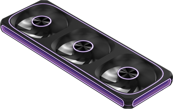 Фото Formula V Line AIR FUSION 3 BK, 360x120x28mm, ARBG 3pin + PWM 4pin, 500-1800 RPM, 34.95 DBA MAX, HYDRO BEARING
