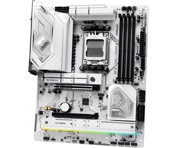 Фото ASROCK X870 STEEL LEGEND WIFI, AM5, X870, 4*DDR5, 4*SATA, 3*M.2, 4*USB 2.0, 5*USB 3.2, 2*Type-C, 2*PCIx16, 1*M.2 (Key E), HDMI, ATX