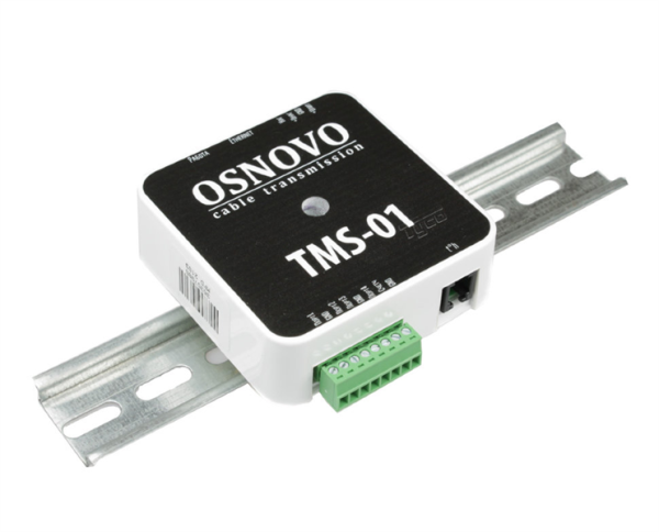 OSNOVO TMS-01 Контроллер для организации системы мониторинга посредством сети Ethernet. Позволяет подключать датчики температуры, влажности, напряжения, а также датчики типа «сухой контакт». Рекоменду