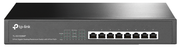 TP-Link TL-SG1008MP, 8-Port Gigabit Desktop/Rackmount Switch with 8-Port PoE+, 153 W