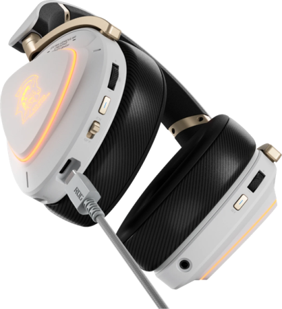 Фото ASUS ROG DELTA II-KJP/WHT, 2.4GHz, Bluetooth, 3.5mm, 315g, 20Hz~20kHz, RGB Lighting, White