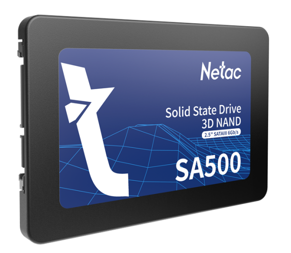 Фото Netac SSD SA500 480GB 2.5 SATAIII 3D NAND, R/W up to 520/450MB/s, TBW 240TB, 3y wty