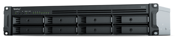 Synology 2U/8bay QC 2,2GhzCPU/4Gb(32)/RAID0,1,5,6,10/upto 12HDD (1xRX418)/2xUSB3.2/1eSATA/iSCSI/4xGbE(+1Expslot)/2xIPcam/norail repl RS1219+