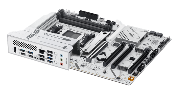 Фото ASUS X870 MAX GAMING WIFI7 W, AM5, X870, 4*DDR5, 4*SATA, 3*M.2, 4*USB 3.2, 4*USB 2.0, 2*Type-C, 5*PCIx16, HDMI, ATX; 90MB1LZ0-M0EAY0