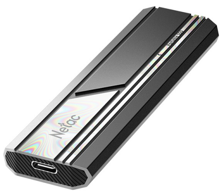 Фото Netac ZX10 2TB USB 3.2 Gen 2 Type-C External SSD, R/W up to 1050/1050MB/s, with USB C to A cable and 10Gbps USB C to C cable 5Y wty