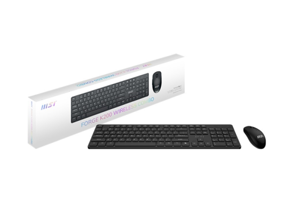 Фото Keyboard and Mouse MSI FORGE K200 Combo, Wireless, Black