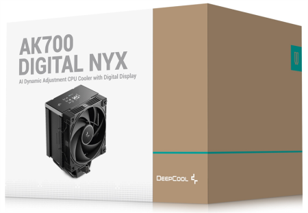 Фото DEEPCOOL AK700 DIGITAL NYX LGA1851/1700/1200/115X/AM5/AM4 (9шт/кор, TDP 260W, PWM, Fan 120mm, 7 тепл. трубок, Copper Base, черный) RET (R-AK700-BKNNMN-GJD-1)