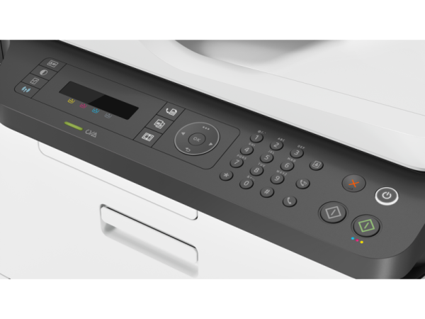 Фото HP Color Laser MFP 179fnw (p/c/s/f, A4, 600dpi, 18(4ppm),128Mb,ADF40,USB 2.0/ Wi-Fi/Eth10/100,AirPrint, 1tray 150, cartridges 700b &500cmy pages in box,repl.SL-C480FW) (4ZB97A#B19)