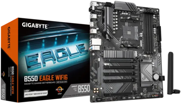 GIGABYTE B550 EAGLE WIFI6, AM4, B550, 4*DDR4, 4*SATA, 2*M.2, 1*USB 3.2, 4*USB 2.0, Type-C, 1*PCIx16, 4*PCIx1, HDMI, mATX