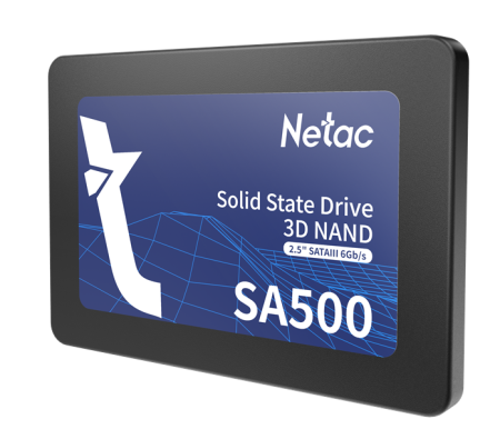 Фото Netac SSD SA500 120GB 2.5 SATAIII 3D NAND, R/W up to 500/400MB/s, TBW 60TB, 3y wty
