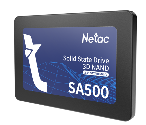 Фото Netac SSD SA500 120GB 2.5 SATAIII 3D NAND, R/W up to 500/400MB/s, TBW 60TB, 3y wty