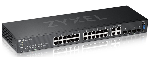Фото L2 Zyxel NebulaFlex Pro GS2220-28, rack 19", 24xGE, 4xCombo (SFP/RJ-45), бесшумный
