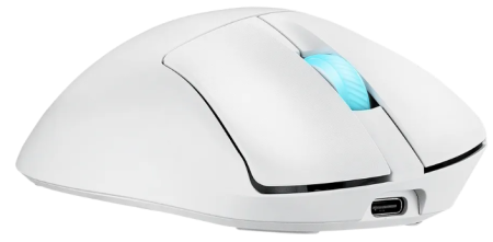 Фото ASUS ROG KERIS II ORIGIN, 54g, Wired, 2.4GHz RF, Bluetooth 5.1, 42K DPI sensor, 5 Programmable Buttons, White