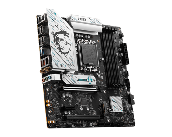 Фото MSI B760M GAMING PLUS WIFI,B760,LGA1700,4DDR5,2PCI-Ex16,1PCI-Ex1,2M.2,4SATA3,2USB3.2 Gen2,7US