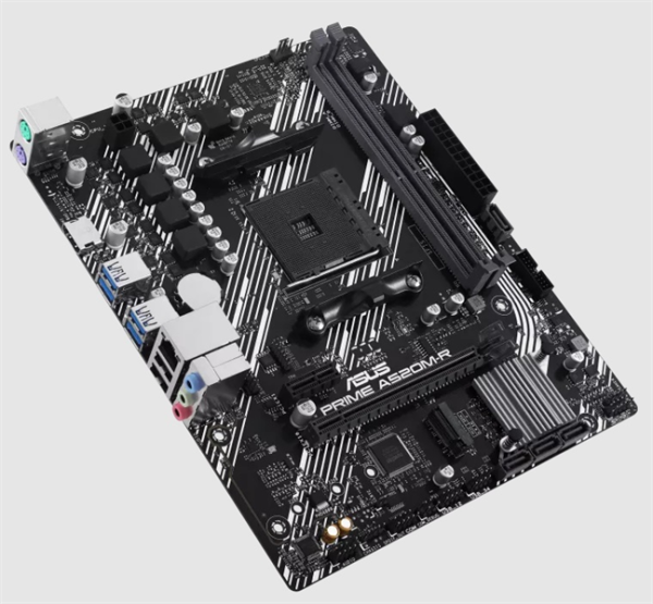 Фото ASUS PRIME A520M-R, AM4, A520, 2*DDR4, 4*SATA, 1*M.2, 4*USB 3.2, 2*USB 2.0, 1*PCIx16, 1*PCIx1, HDMI, mATX; 90MB1H60-M0EAY0