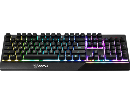 Фото Gaming Keyboard MSI VIGOR GK30, Wired, Mechanical-like plunger switches. 6 zones RGB lighting with several lighting effects. Anti-ghosting Capability. Water Resistant (spill-proof), Black