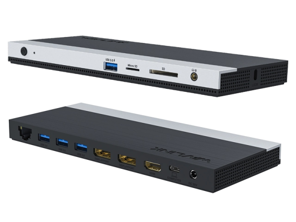 Фото Docking Station WAVLINK USB-C 4K Universal /85W PowerDelivery/2xUSB3.0/2xUSB2.0/1xUSB C/1xDP 4K 30HZ/1xHDMI 4K 30HZ/1xVGA/1xGigabit LAN/1xAudio In/Out/1xSD/Micro SD CardReader