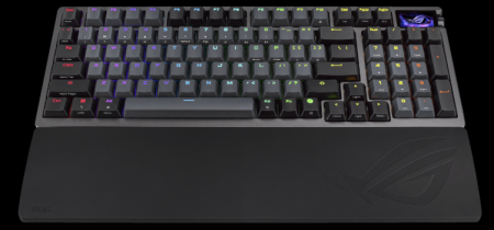 Фото ASUS M901 ROG AZOTH 96 HE, Wired, 2.4GHz RF, Bluetooth 5.1, 96%, ABS, RGB Lighting, Black